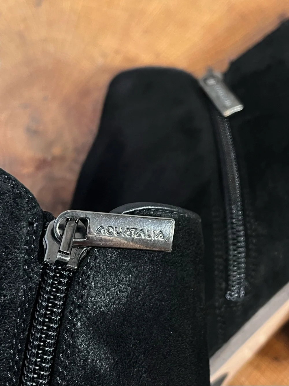 NWOB Aquatalia Marvin K Black Suede Booties Black Sole Size 9
